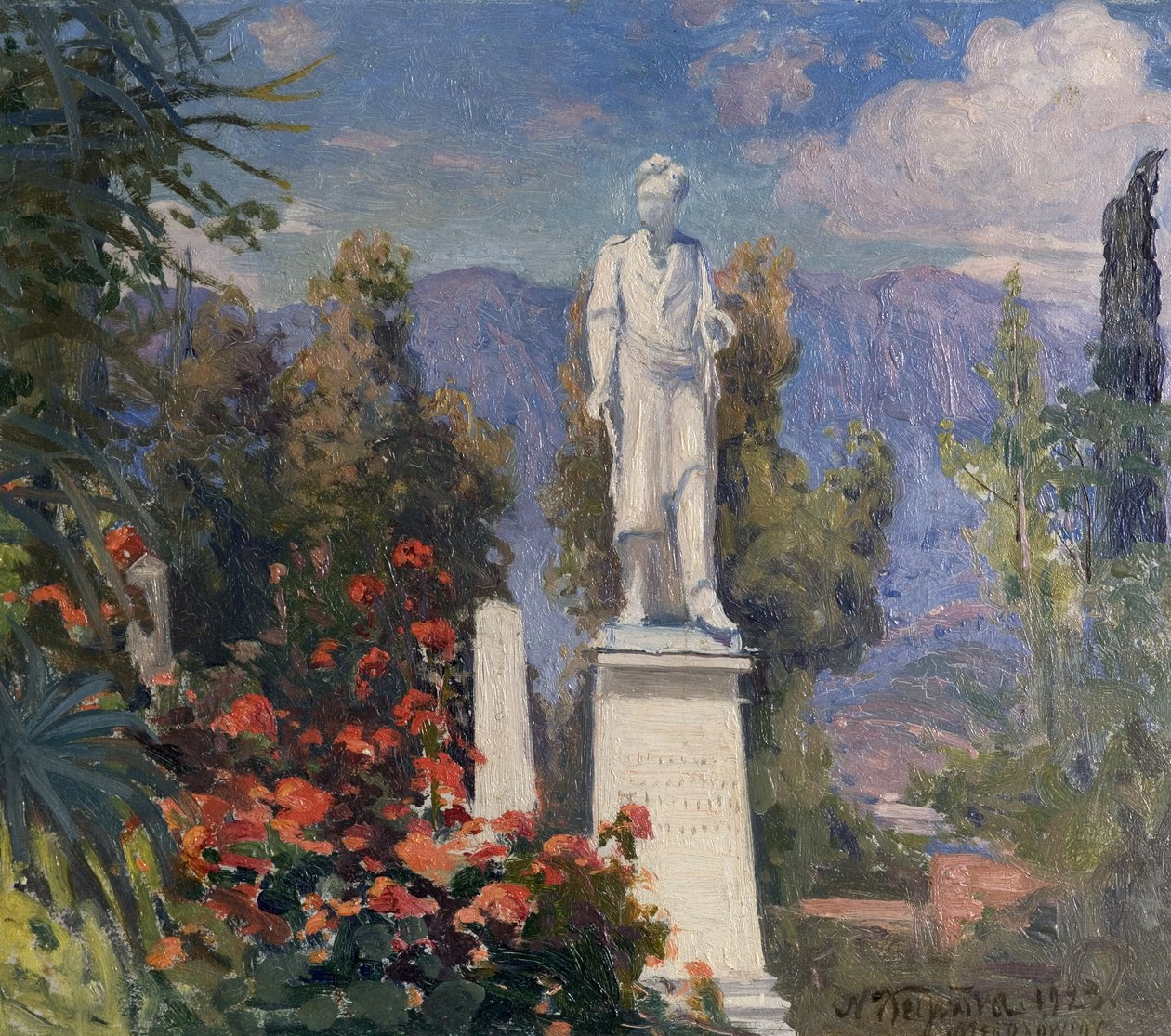 Byronsin muistomerkki Missolongissa, Kreikka, 1923 tekijältä Nicholas Himona