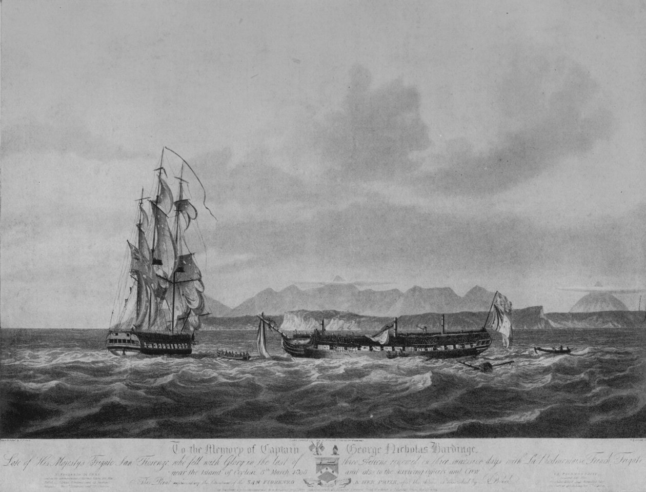 Three Days Chase and Capture, c1809 tekijältä Nicholas Pocock