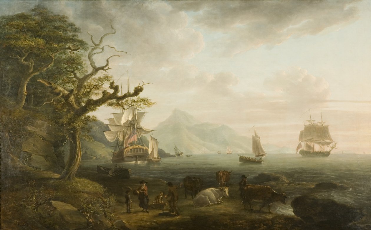 Näkymä Nevisistä St. Kittsistä, 1790 tekijältä Nicholas Pocock