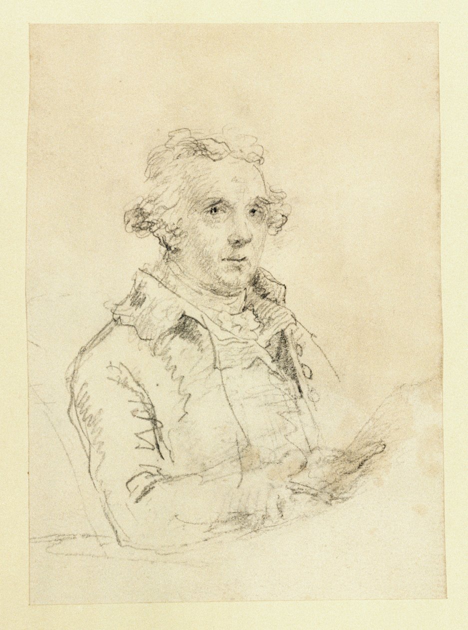 Omakuva, n.1790 (paperi, grafiitti) tekijältä Nicholas Pocock