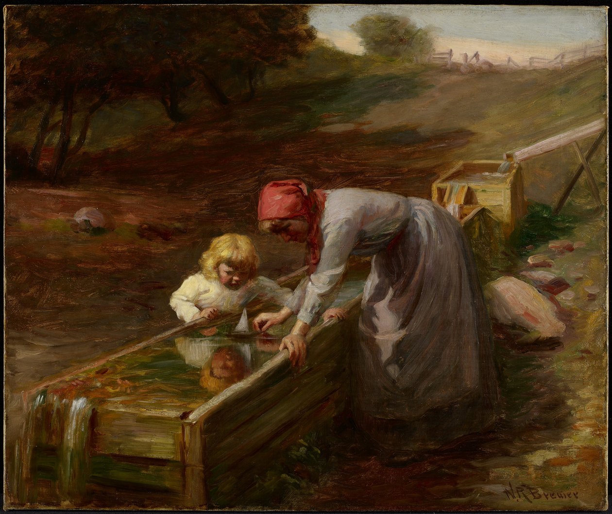 Keväällä, n. 1895 (öljy kankaalle) tekijältä Nicholas Richard Brewer