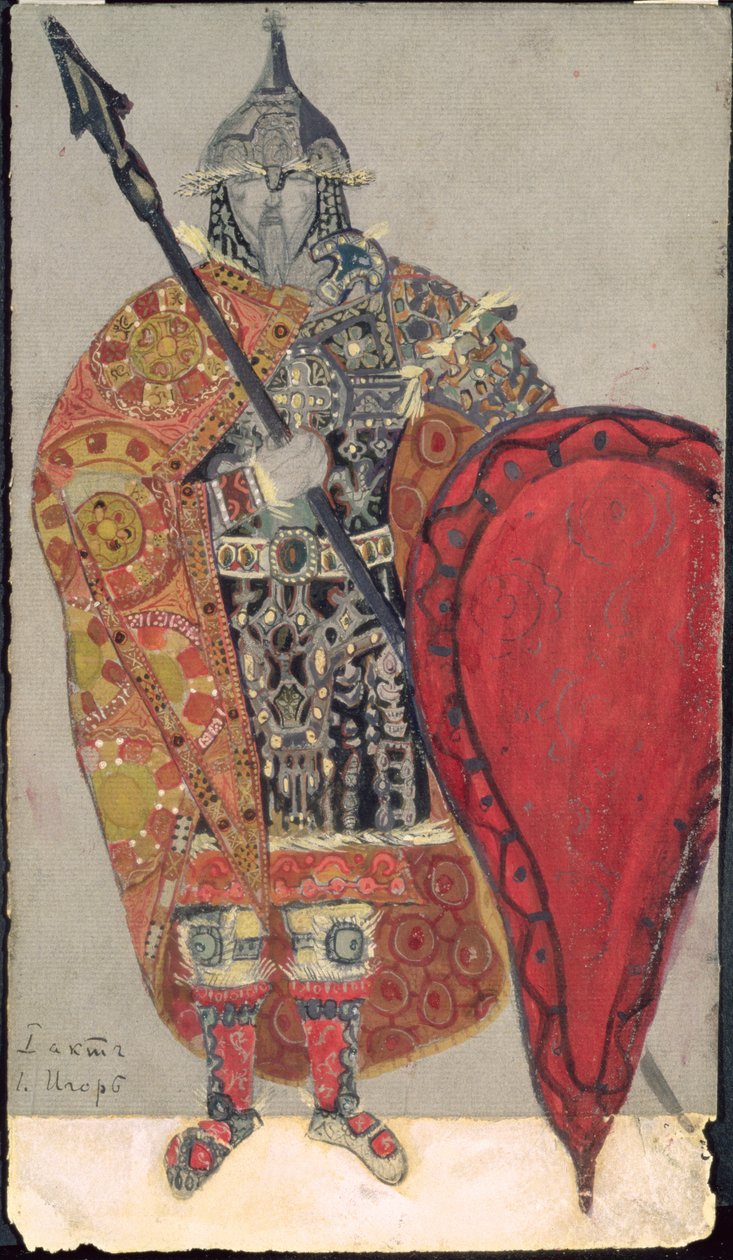 Pukusuunnittelu Aleksandr Borodinin oopperaan "Prince Igor". tekijältä Nicholas Roerich