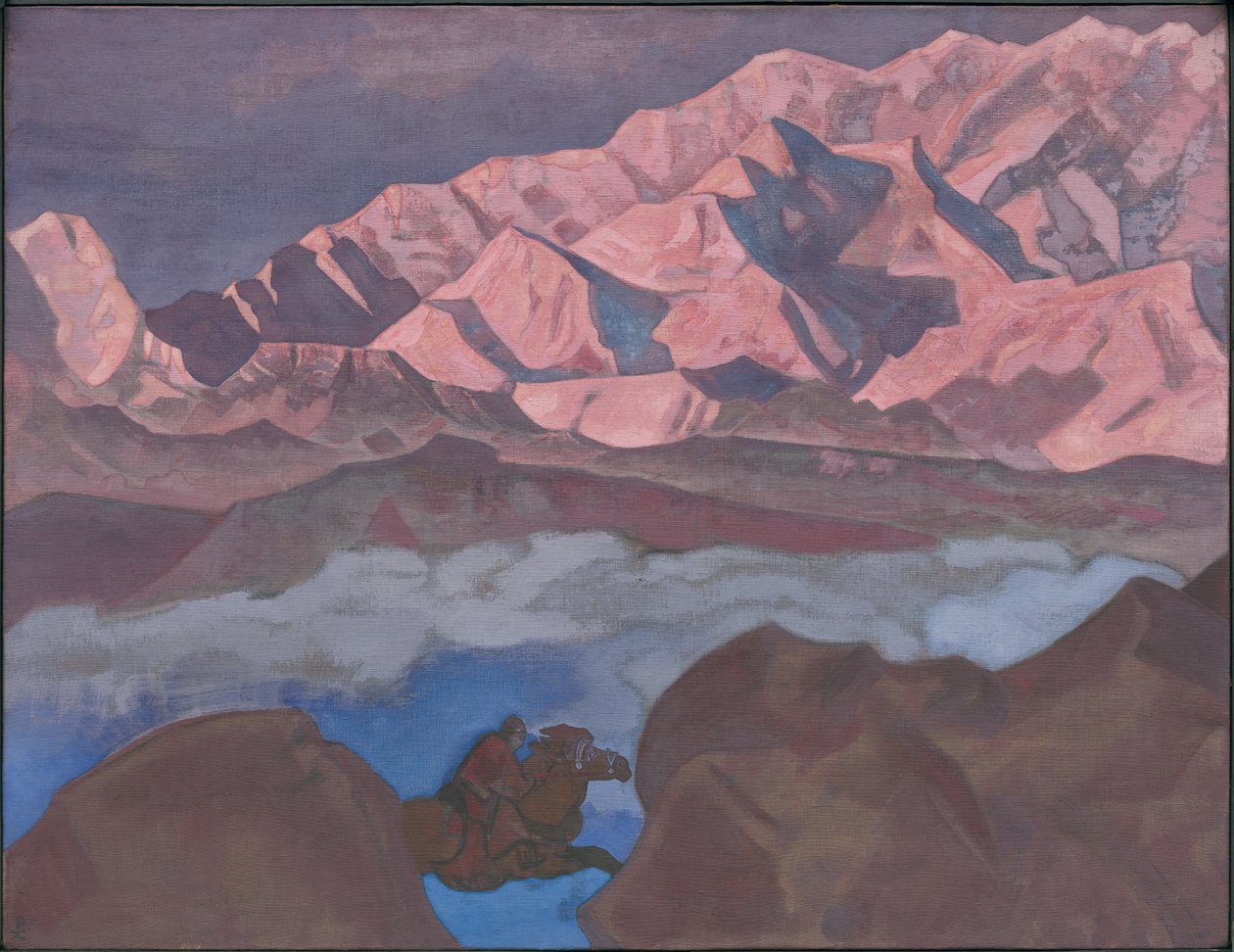 Hän, joka kiirehtii, "His Country" -sarja, 1924 tekijältä Nicholas Roerich