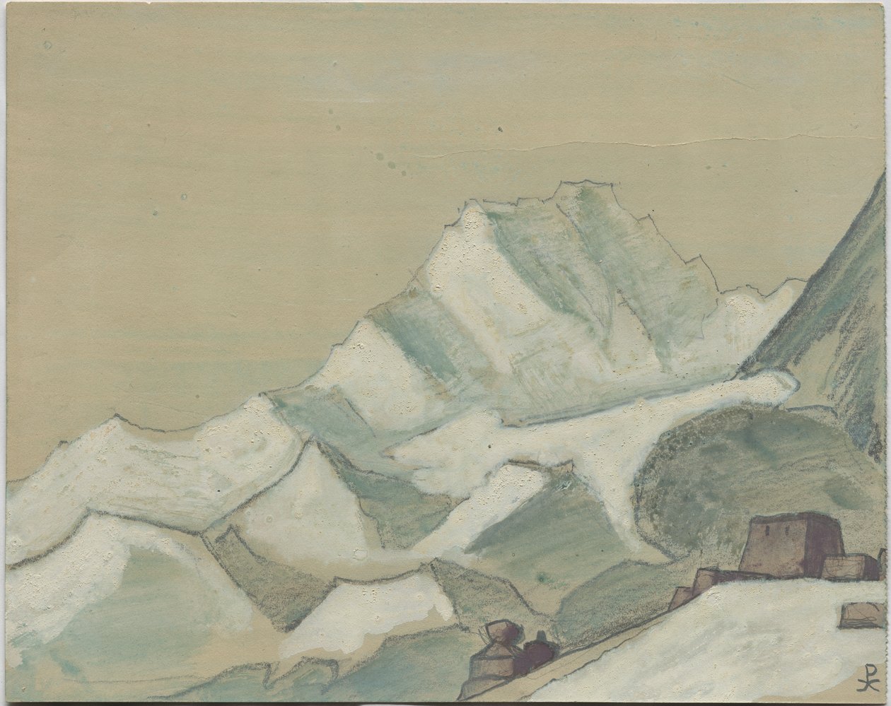 Himalaja pilvien takana, luonnos, 1933 tekijältä Nicholas Roerich