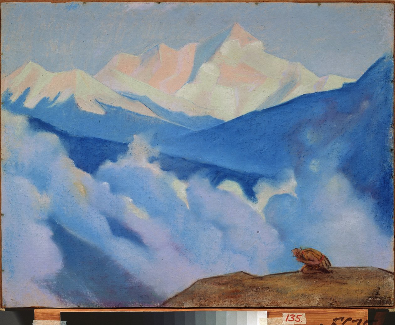 Himalaja (Tiibet). Nicholas Roerichin (1874-1947) työ, tempera pahville tekijältä Nicholas Roerich