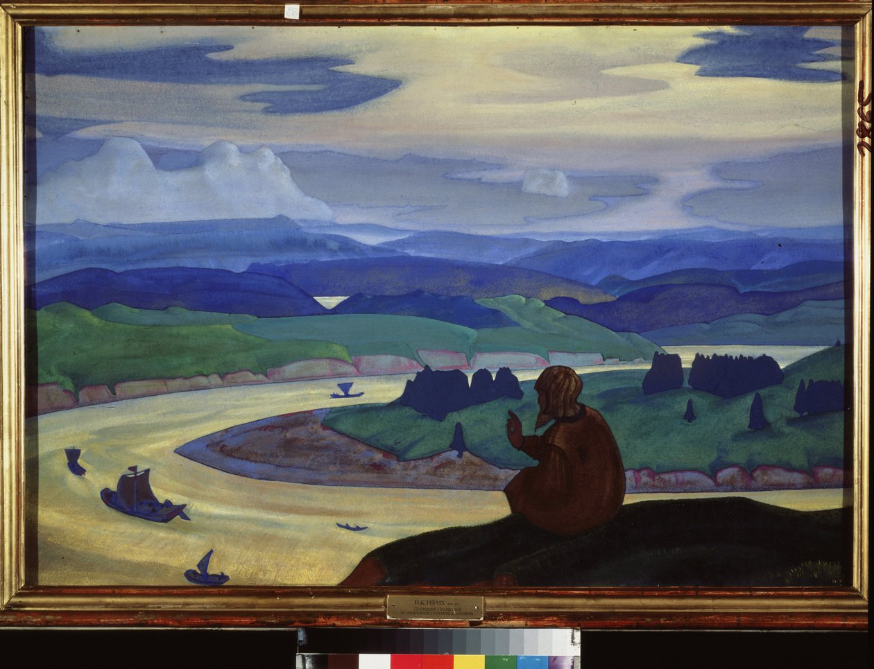Procope Suuri (tai Le Tondu) (noin 1380-1434) rukoilee tuntemattomien matkailijoiden puolesta. Nicholas Roerichin (1874-1947) työ, tempera pahville tekijältä Nicholas Roerich
