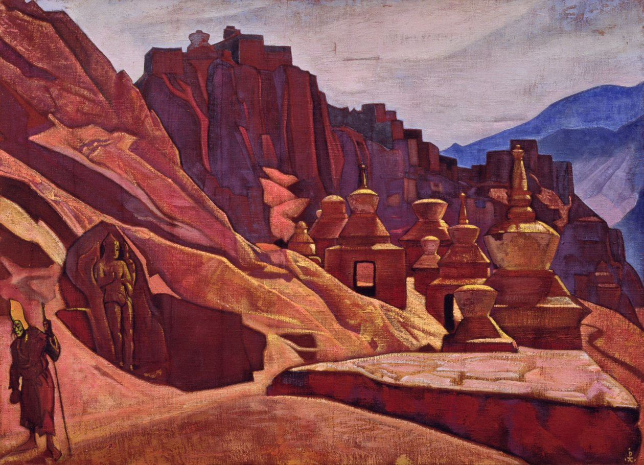 Bonpon luostari Tiibetissä, 1925 tekijältä Nicholas Roerich