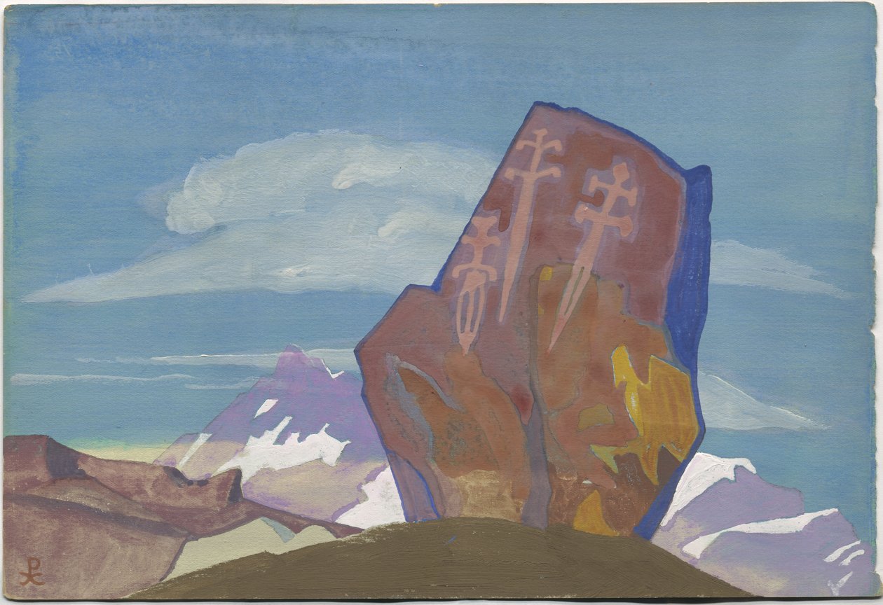 Kolme Glaivea. Luonnos, 1932 tekijältä Nicholas Roerich