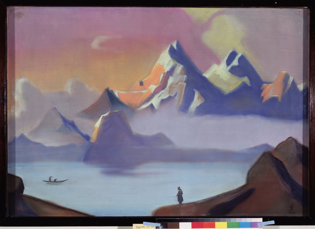 Tiibet. Nicholas Roerichin (1874-1947) työ, tempera kankaalle tekijältä Nicholas Roerich