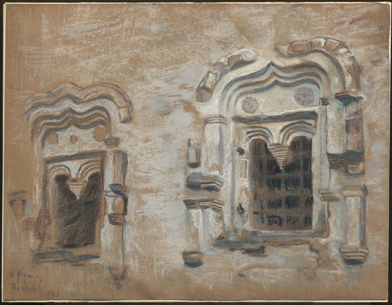 1600-luvun talon ikkunat, Pihkova, "Tutkimuksia matkalta läpi vanhojen venäläisten kaupunkien", 1903 tekijältä Nicholas Roerich