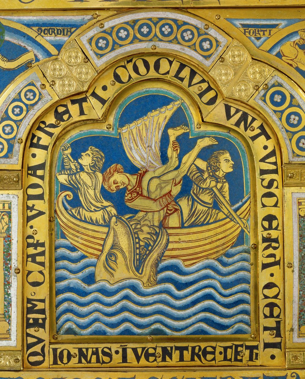 Joonas ja valas, Verdunin alttarilta ... tekijältä Nicholas of Verdun