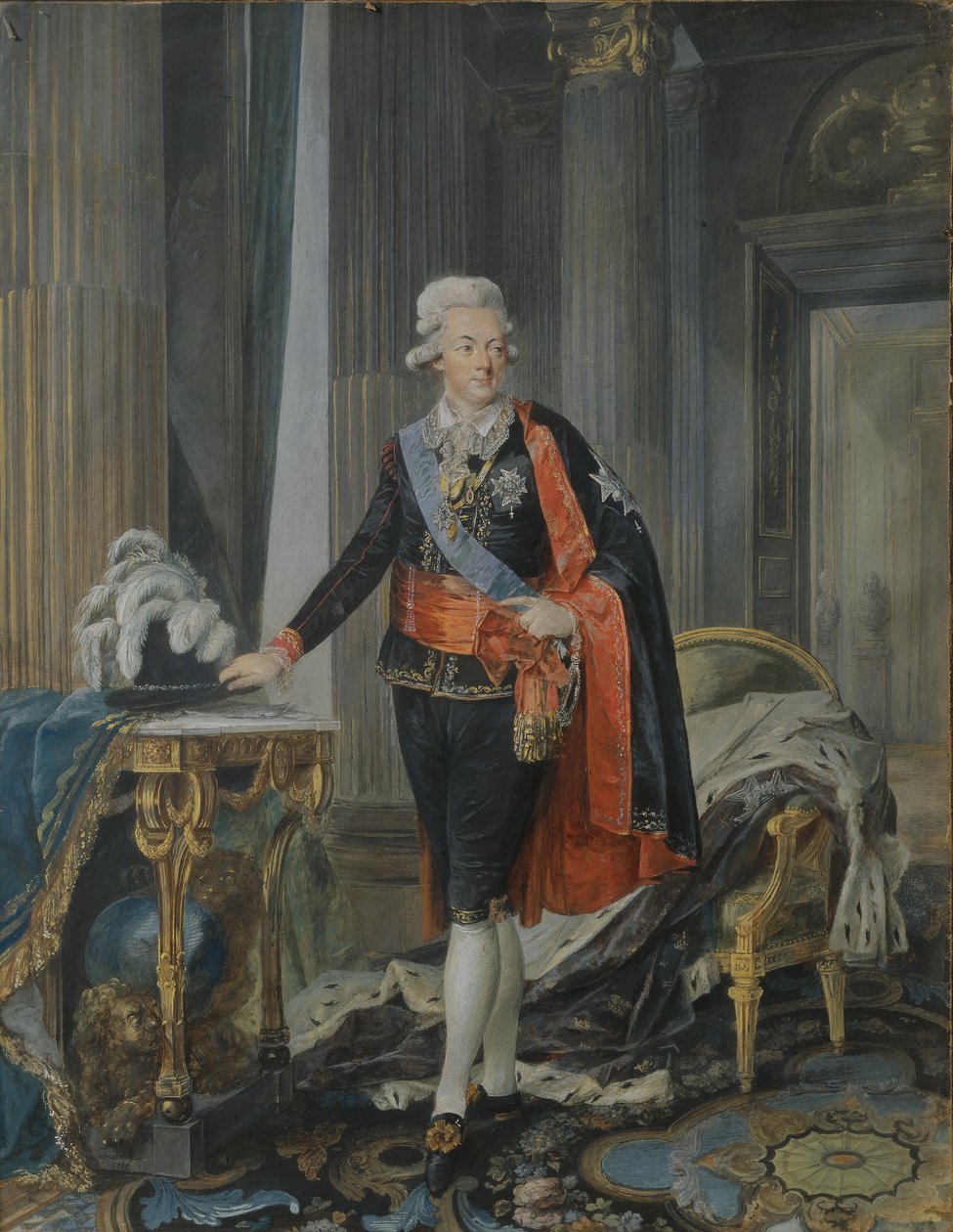 Ruotsin kuningas Kustaa III (1746-92) 1792 tekijältä Niclas II Lafrensen