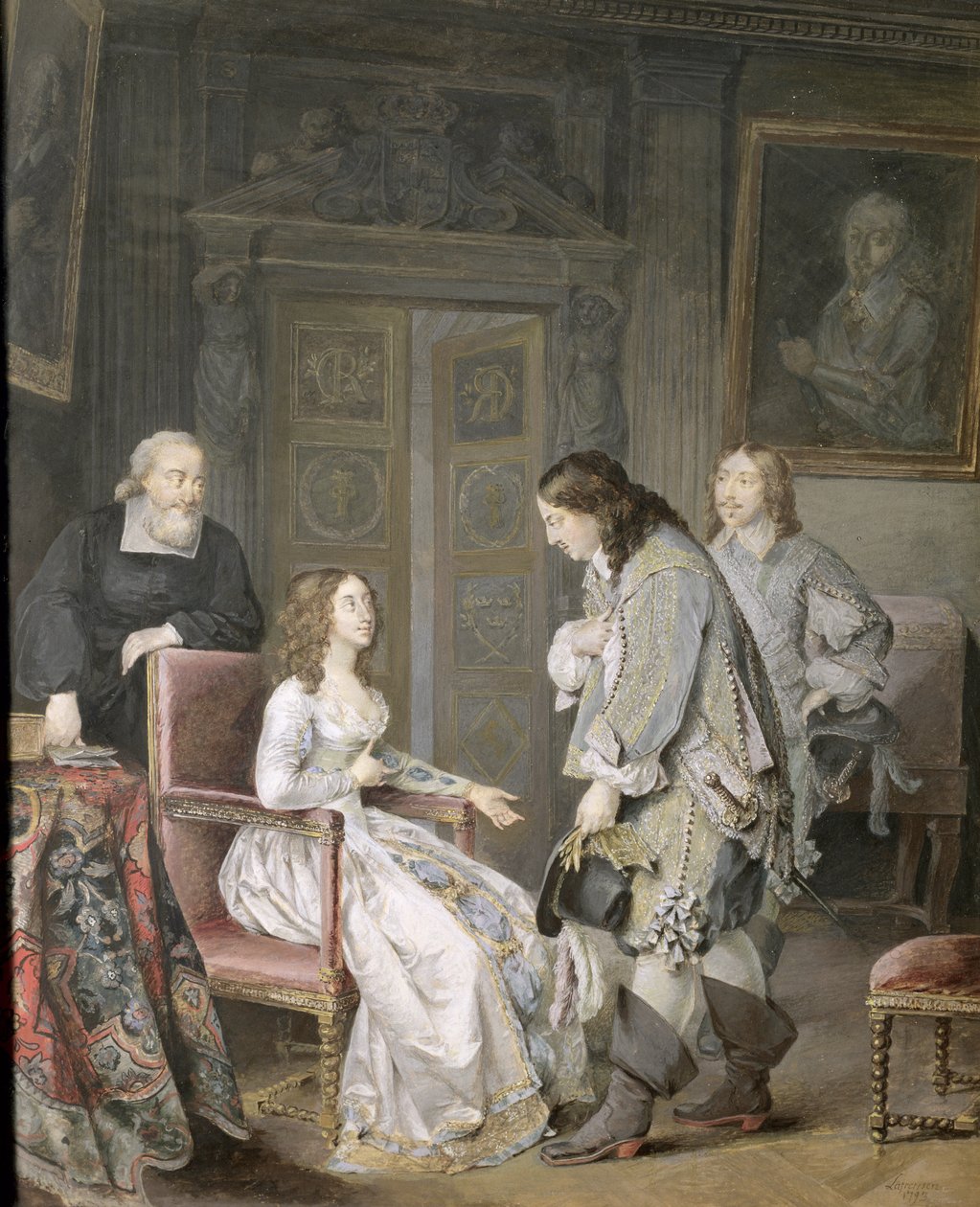 Ruotsin kuningatar Kristina (1626-89) ja Ruotsin Karl X Kustaa (1622-60) 1793 tekijältä Niclas II Lafrensen