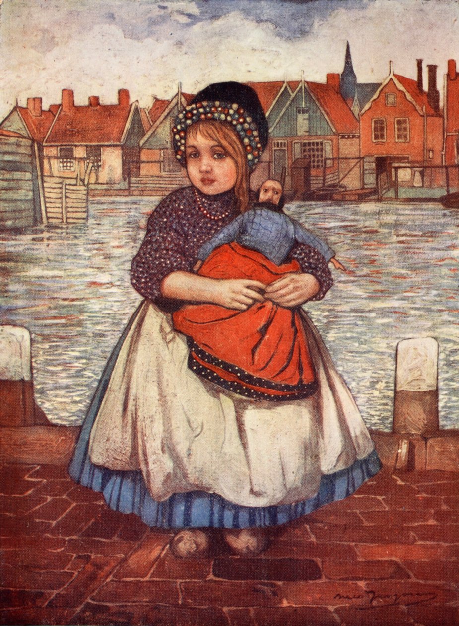Tyttö nuken kanssa, 1904 tekijältä Nico Jungman