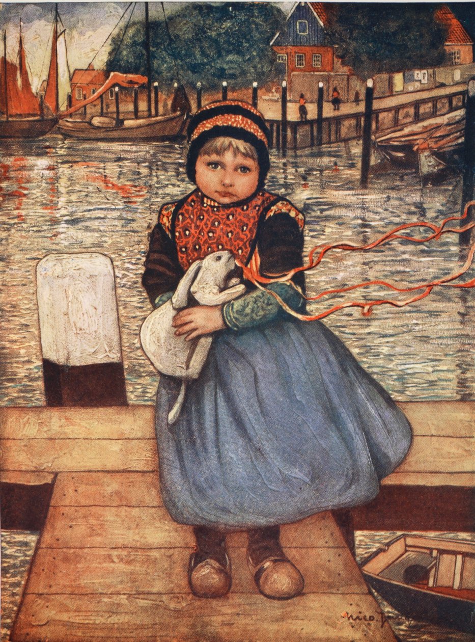 Tyttö kanin kanssa, 1904 tekijältä Nico Jungman