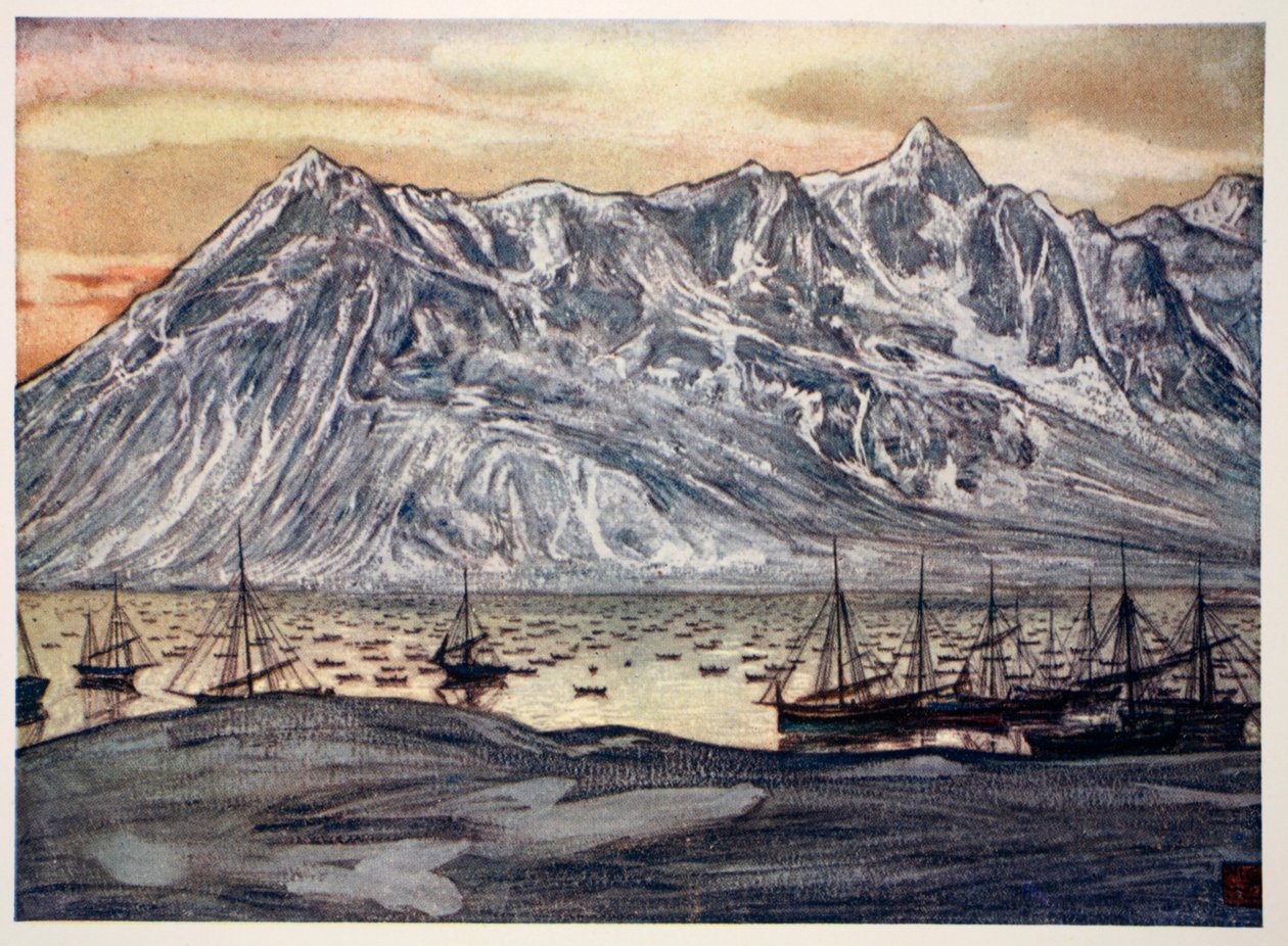 Kalastusveneet Lofooteilla, 1905 tekijältä Nico Jungman