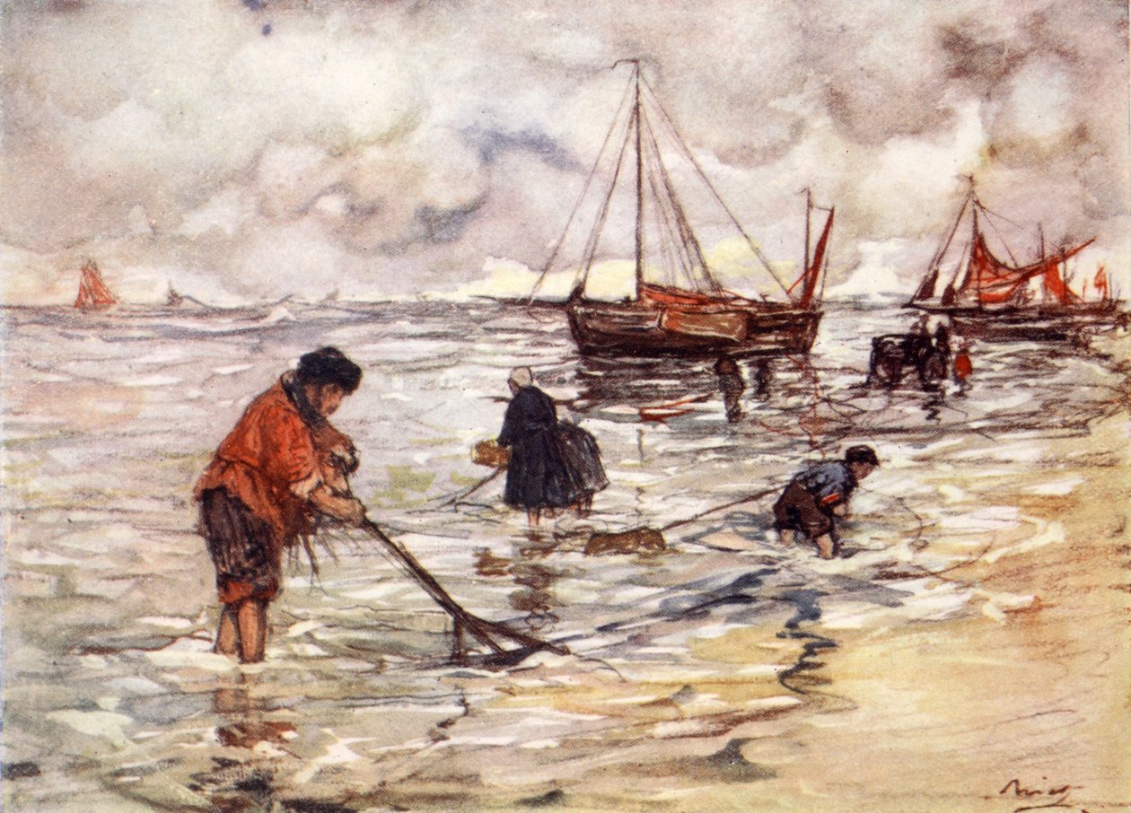Katkarapujen kalastus, 1904 tekijältä Nico Jungman