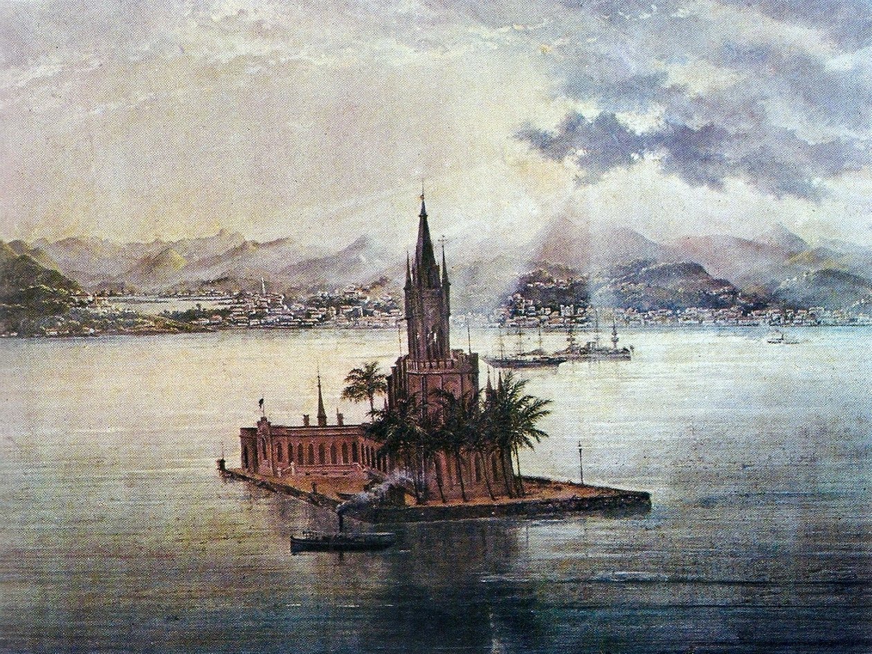 Panorama da Baia de Guanabara tekijältä Nicola Antonio Facchinetti