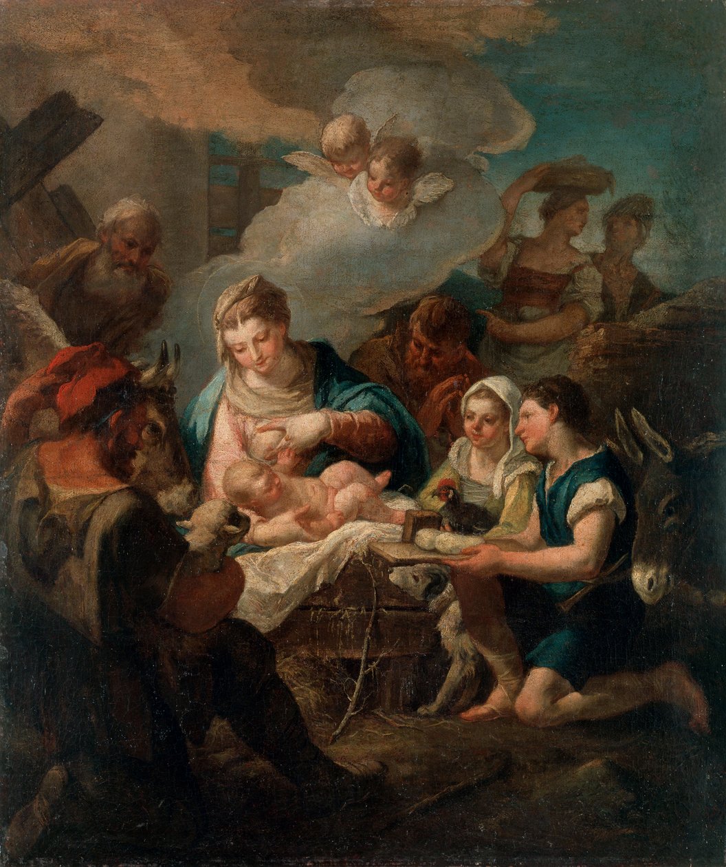 Kristus-lapsen palvonta, 1700-luku tekijältä Nicola Grassi