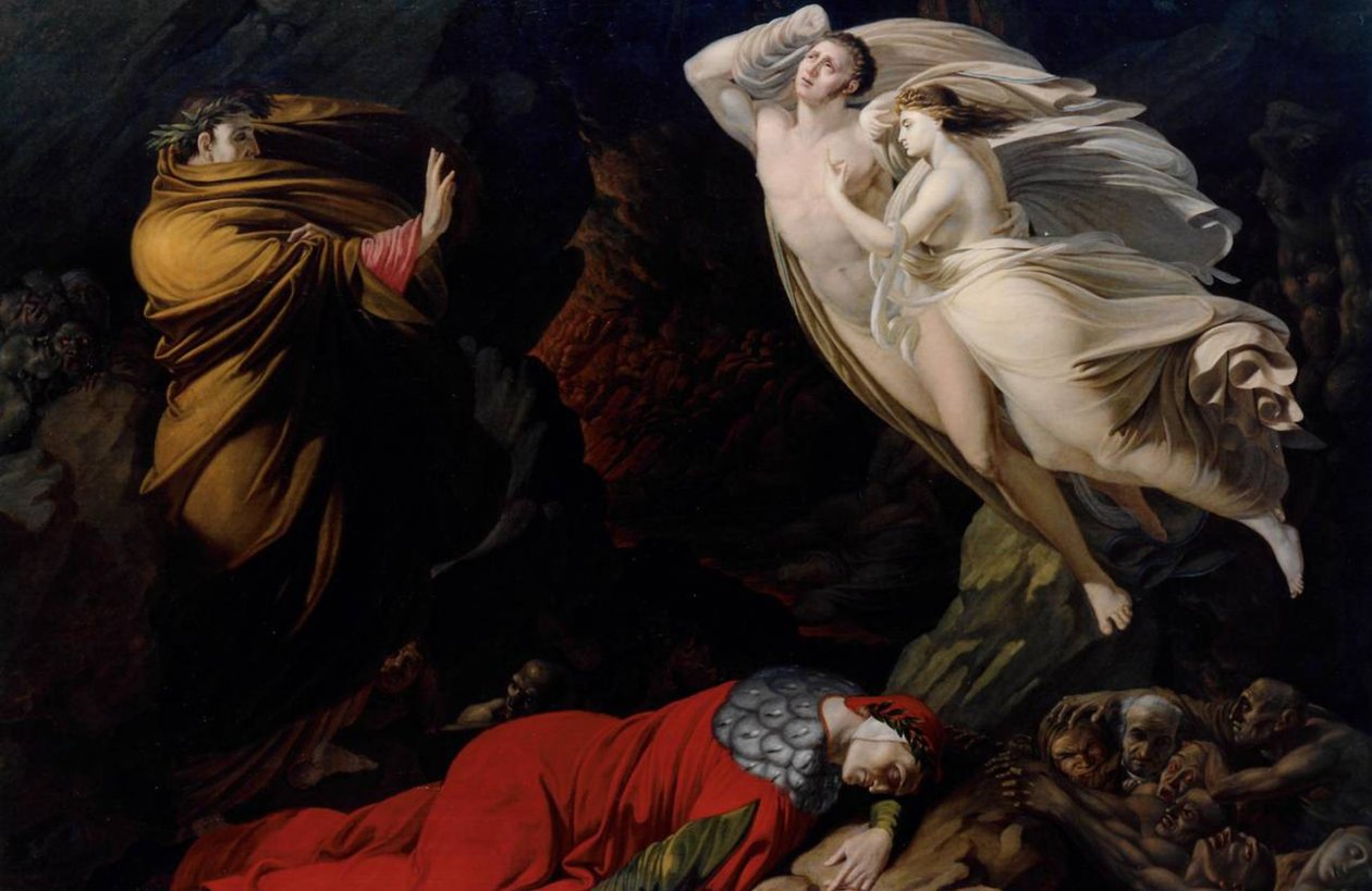 Francesca da Rimini Danten helvetissä, 1810. tekijältä Nicola Monti
