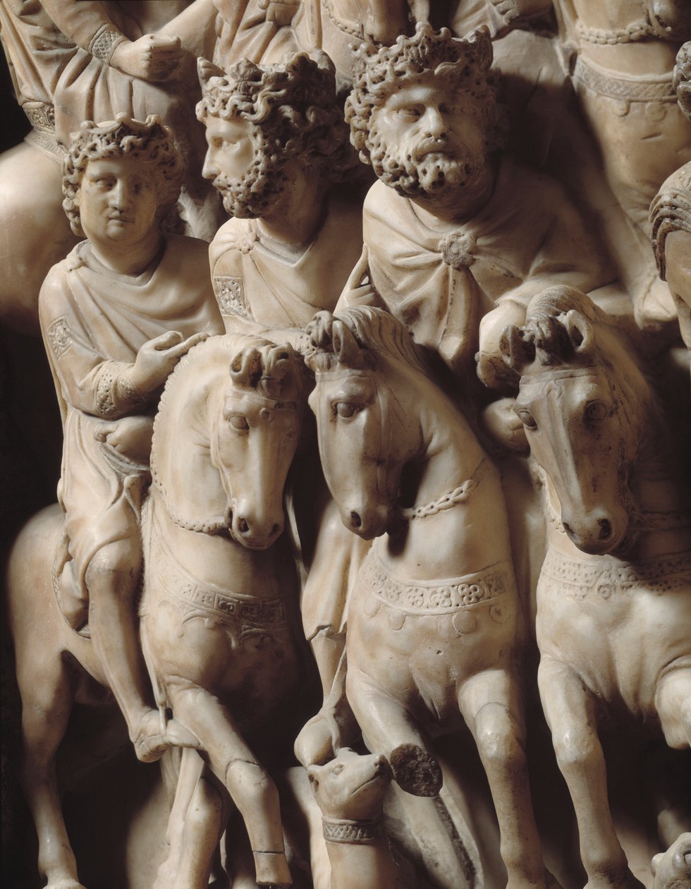 The Voyage of the Magi Relief yksityiskohta Nicola Pisanon marmoripulaarista tekijältä Nicola Pisano