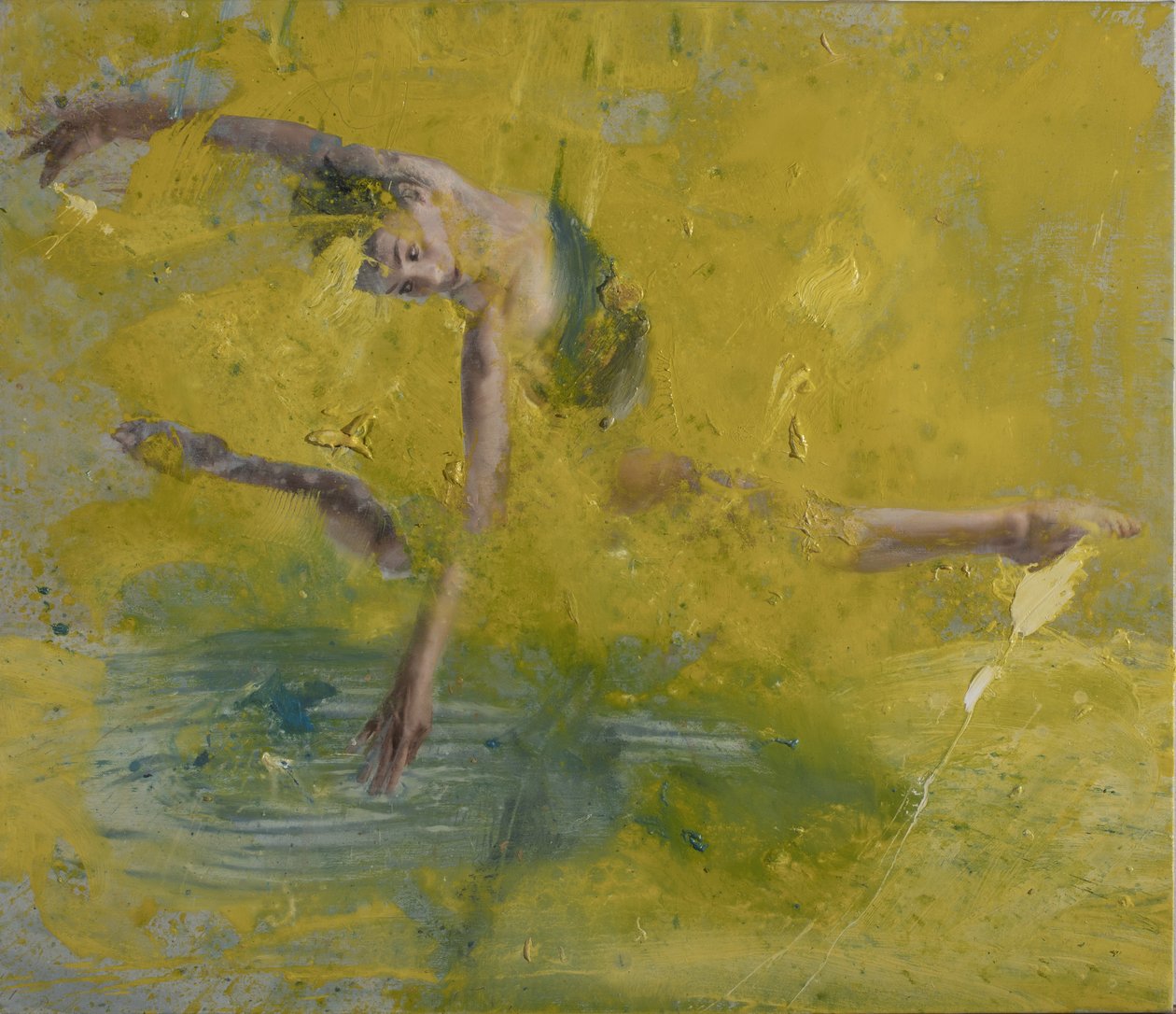 Ballerina merellä, 2021 (öljy kankaalle) tekijältä Nicola Pucci