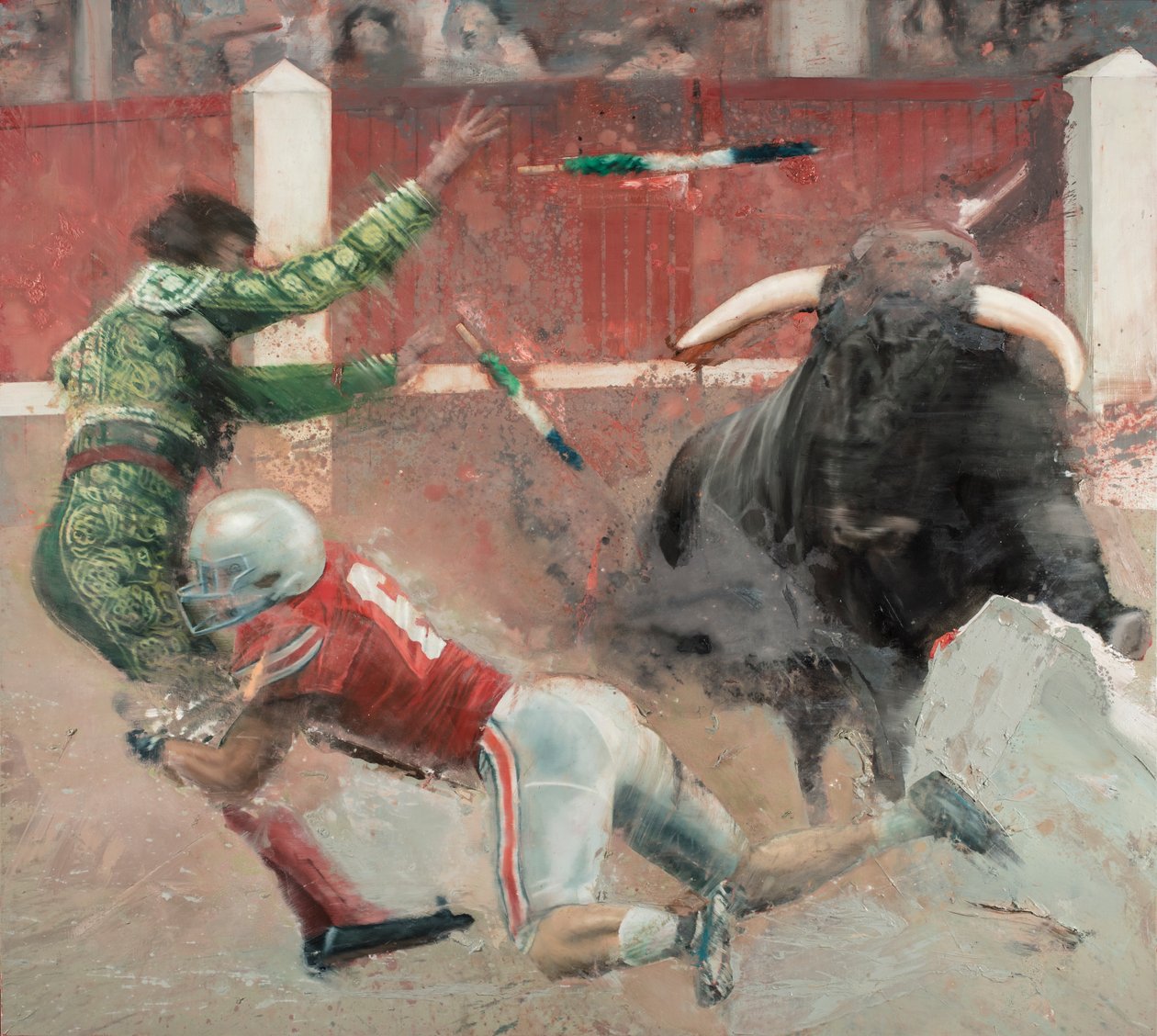 Corrida II, 2018 (öljy kankaalle) tekijältä Nicola Pucci