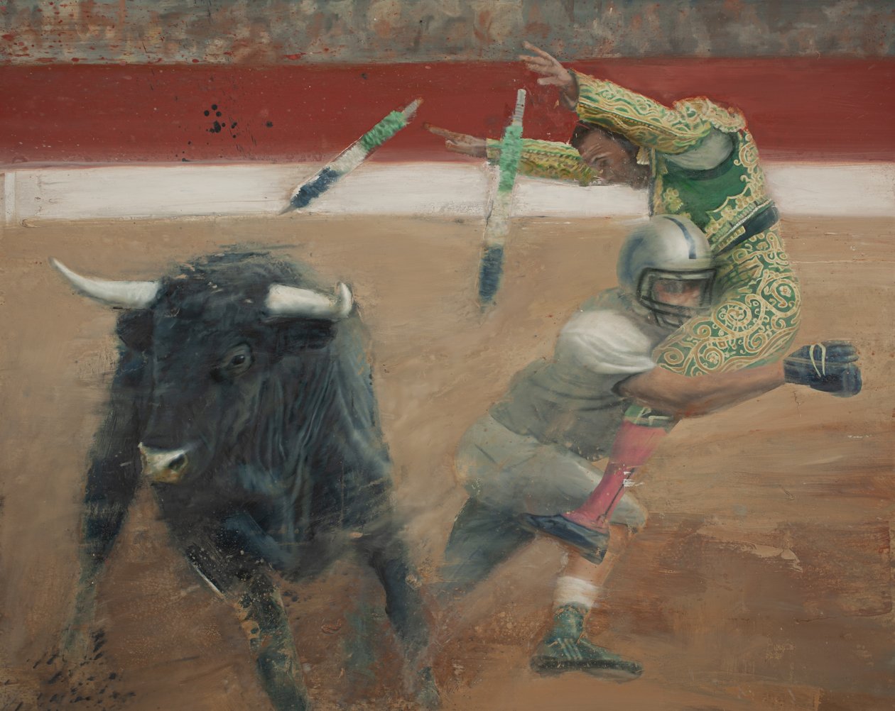 Corrida I, 2016 (öljy kankaalle) tekijältä Nicola Pucci