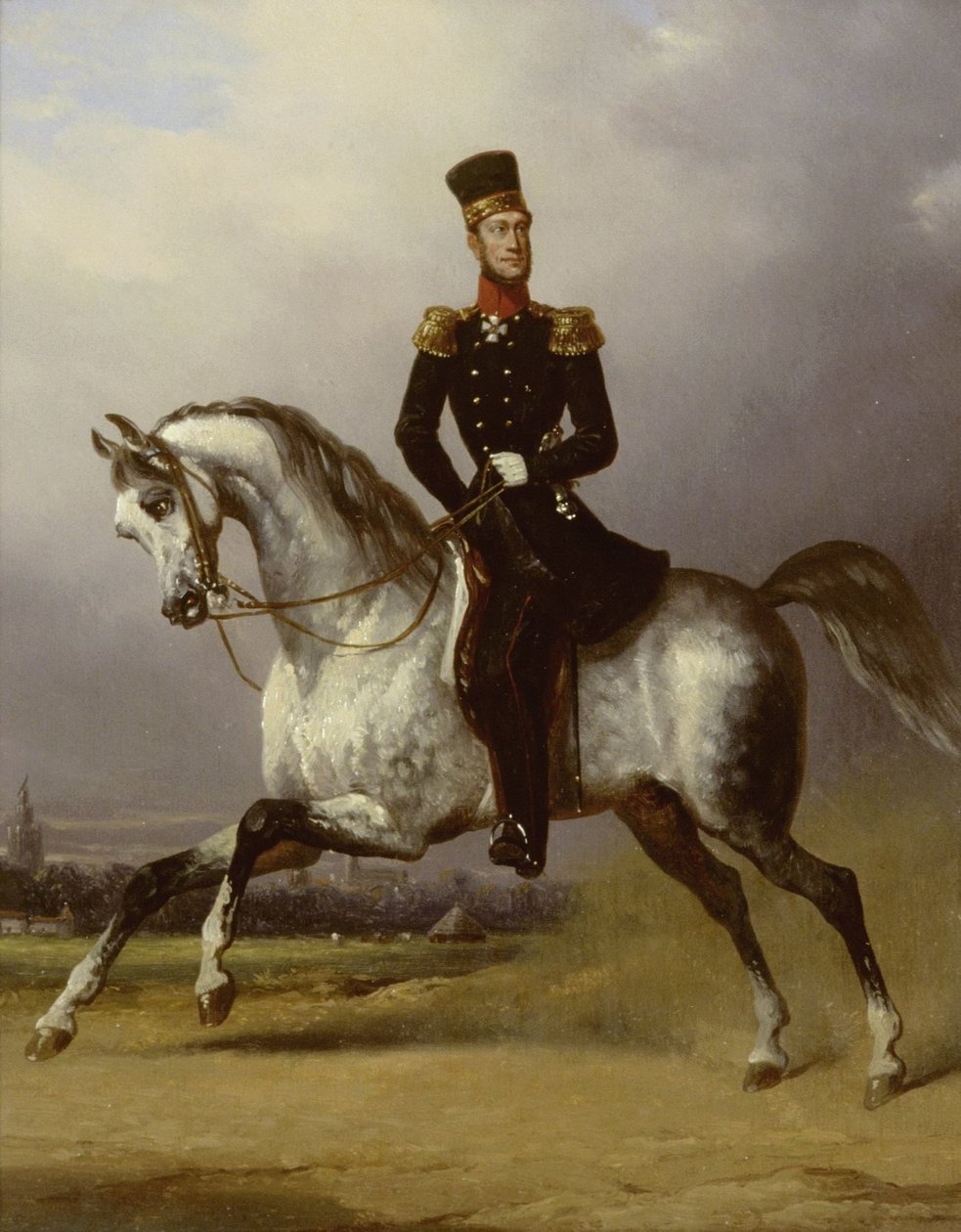 Alankomaiden kuninkaan Vilhelm II:n ratsastusmuotokuva tekijältä Nicolaas Pieneman (attributed to)