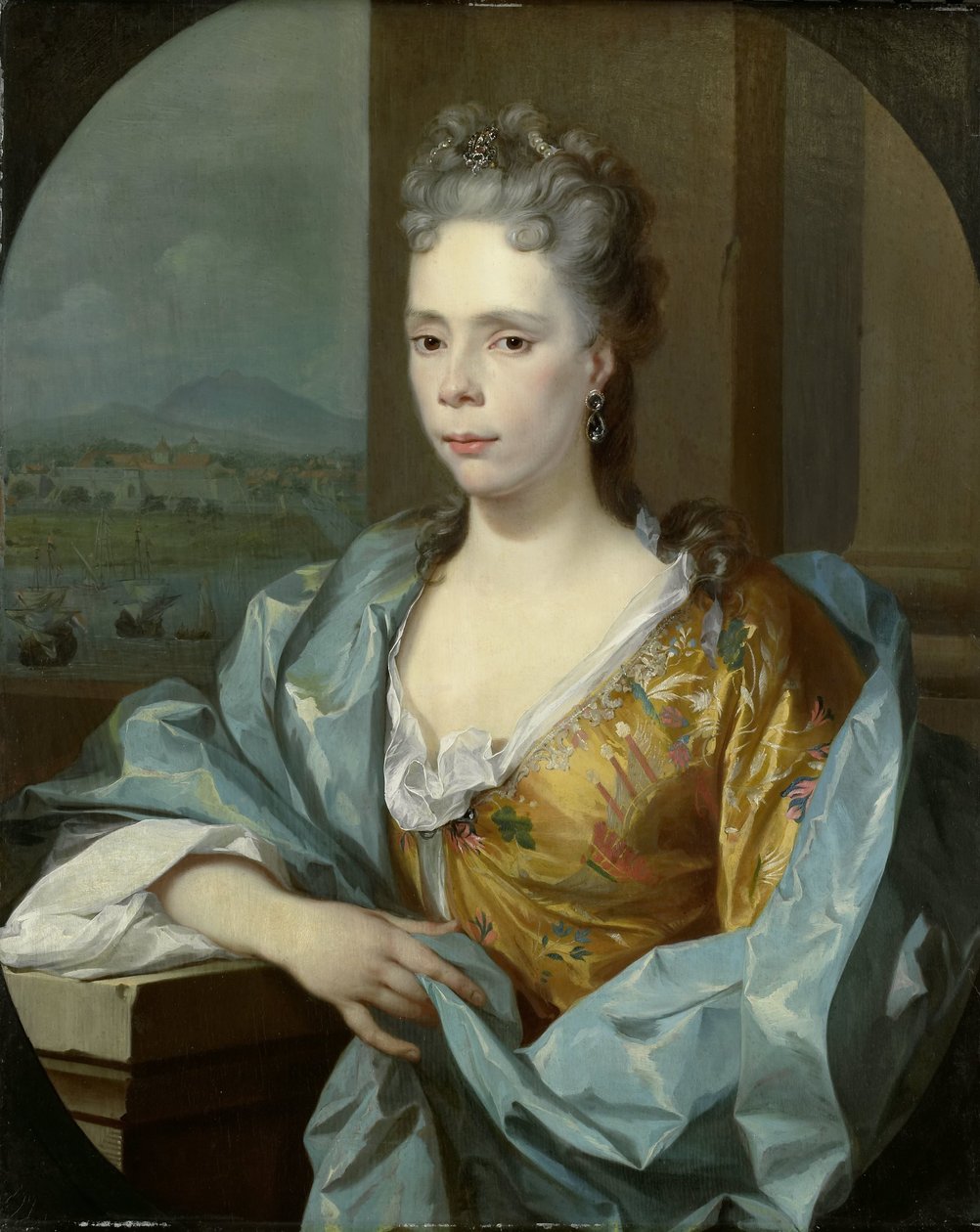 Elisabeth van Riebeeckin muotokuva, Abraham van Riebeeckin tytär, Gerard van Oostenin vaimo tekijältä Nicolaas Verkolje
