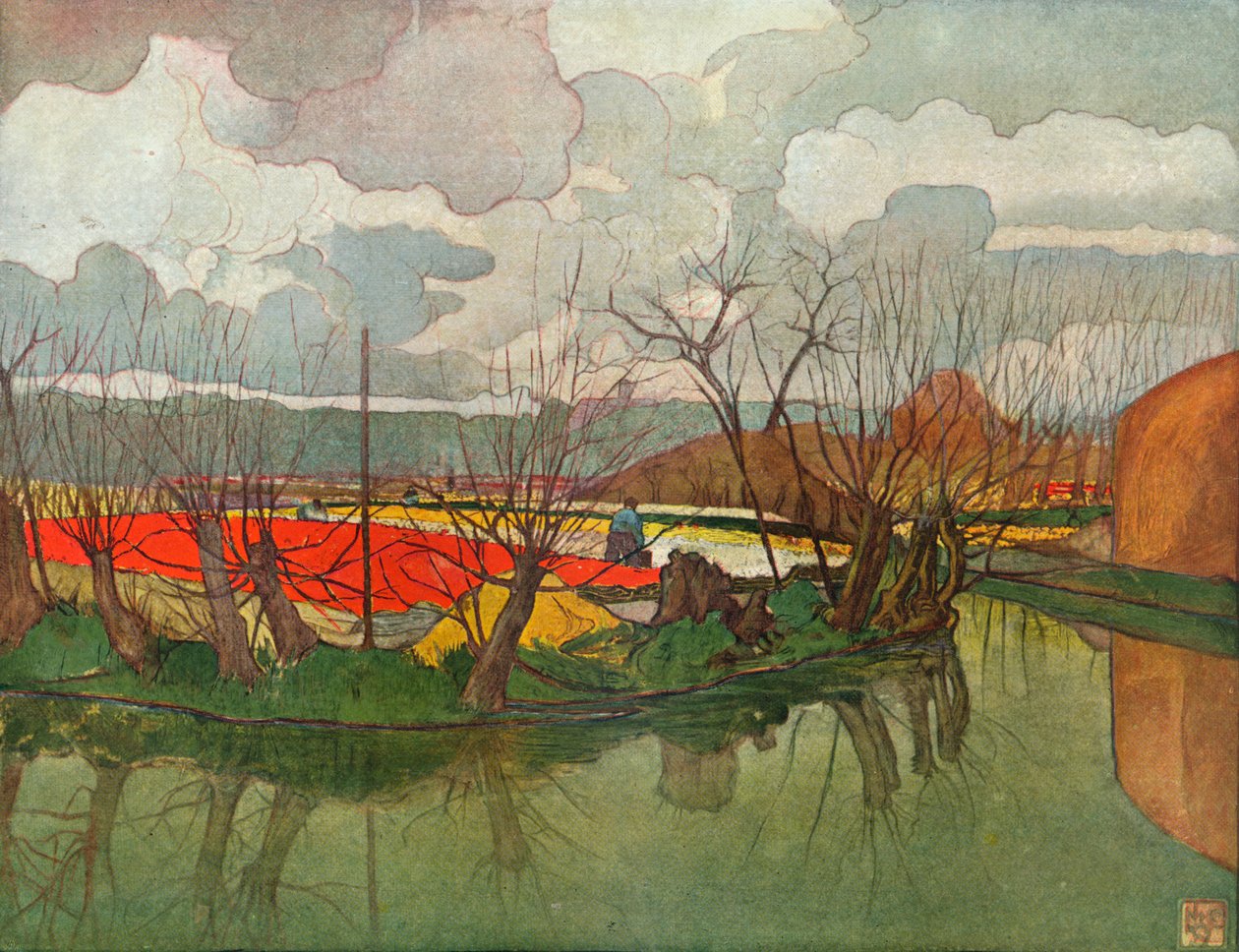 Tulppaanitila Hollannissa, vuodelta 1898 tekijältä Nicolaas Wilhelm Jungmann