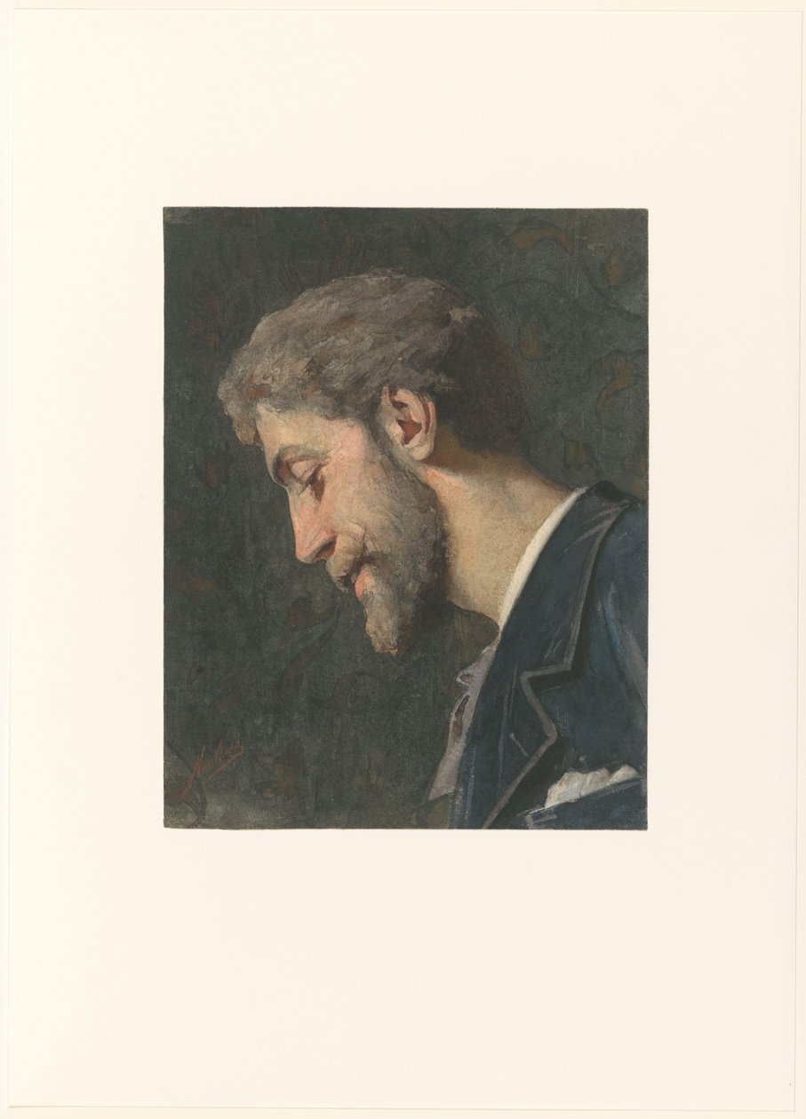 George Hendrik Breitnerin muotokuva tekijältä Nicolaas van der Waay (signed by artist)