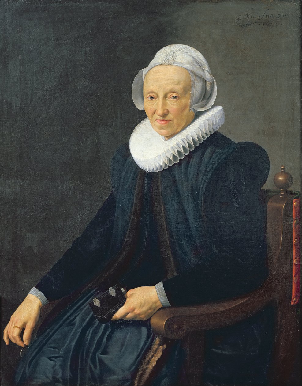 Vanhan naisen muotokuva, 1624 tekijältä Nicolaes Eliasz