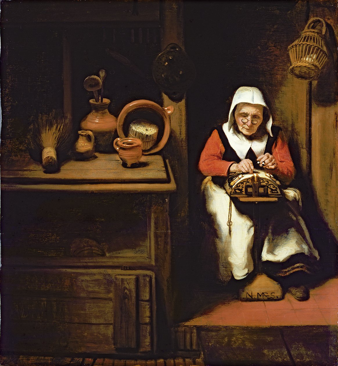 Lacemaker tekijältä Nicolaes Maes