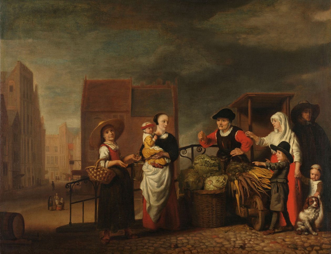 Vihannestori, 1655-65 tekijältä Nicolaes Maes