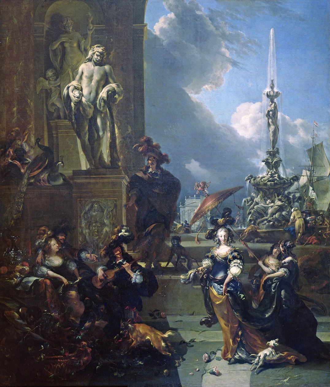 Konsertti julkisella paikalla tekijältä Nicolaes Pietersz. Berchem