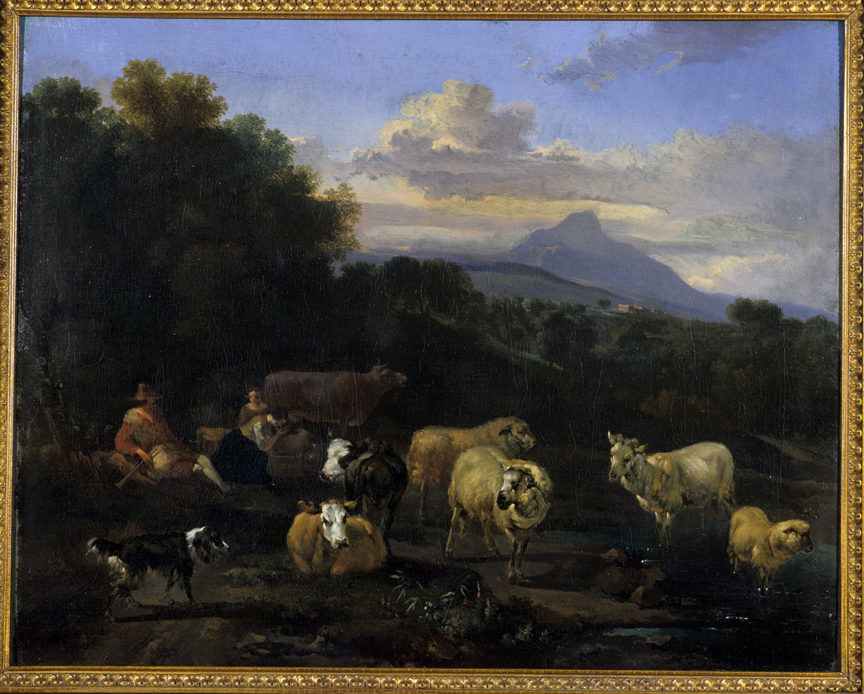 Kesäilta Italiassa, 1660 tekijältä Nicolaes Pietersz. Berchem