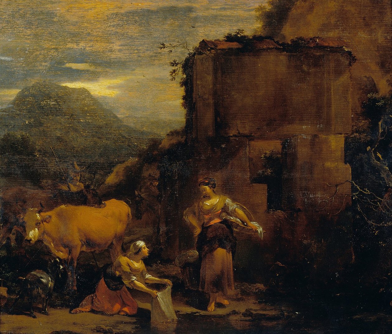Pesukoneet tekijältä Nicolaes Pietersz. Berchem