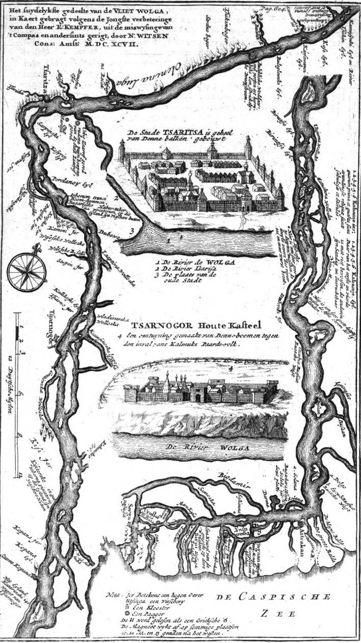 De Kaspische Zee tekijältä Nicolaes Witsen