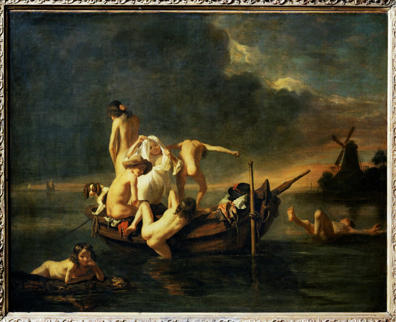 La Beignade - Kylpylä ... tekijältä Nicolaes (follower of) Maes