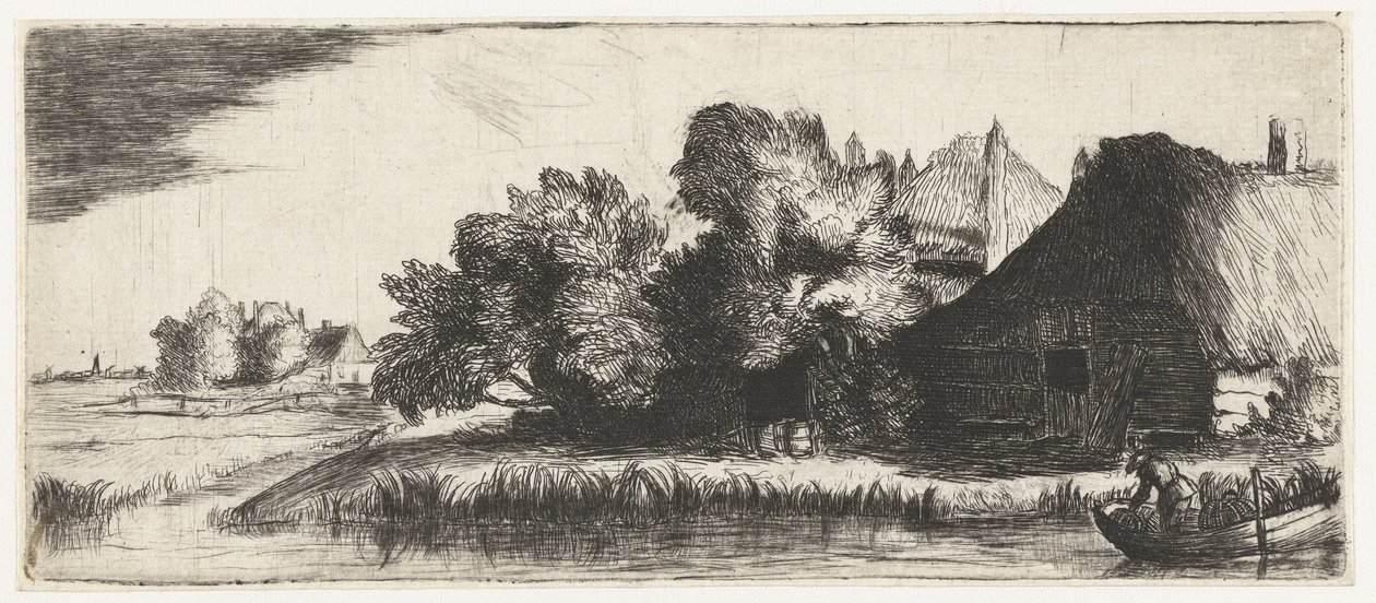 Maisema maatilan kanssa tekijältä Nicolaes Anthoni Flinck (attributed to)