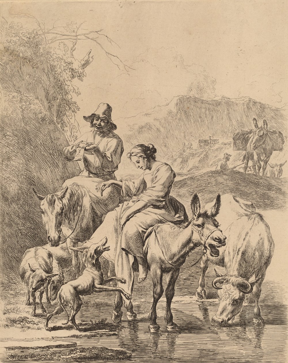 Paimentar aasilla. tekijältä Nicolaes Berchem