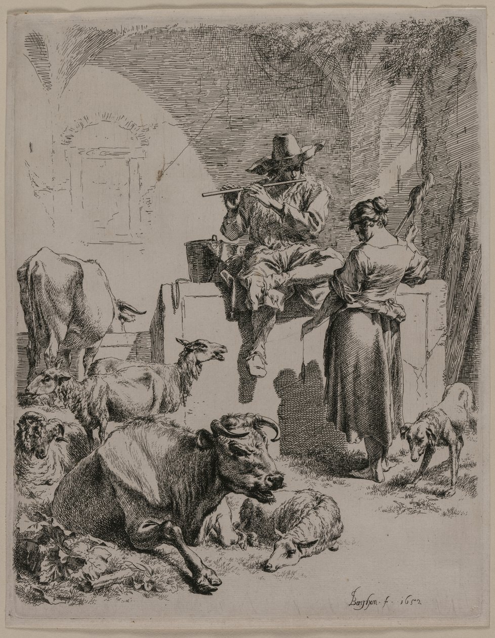 Putkipaimen tekijältä Nicolaes Berchem