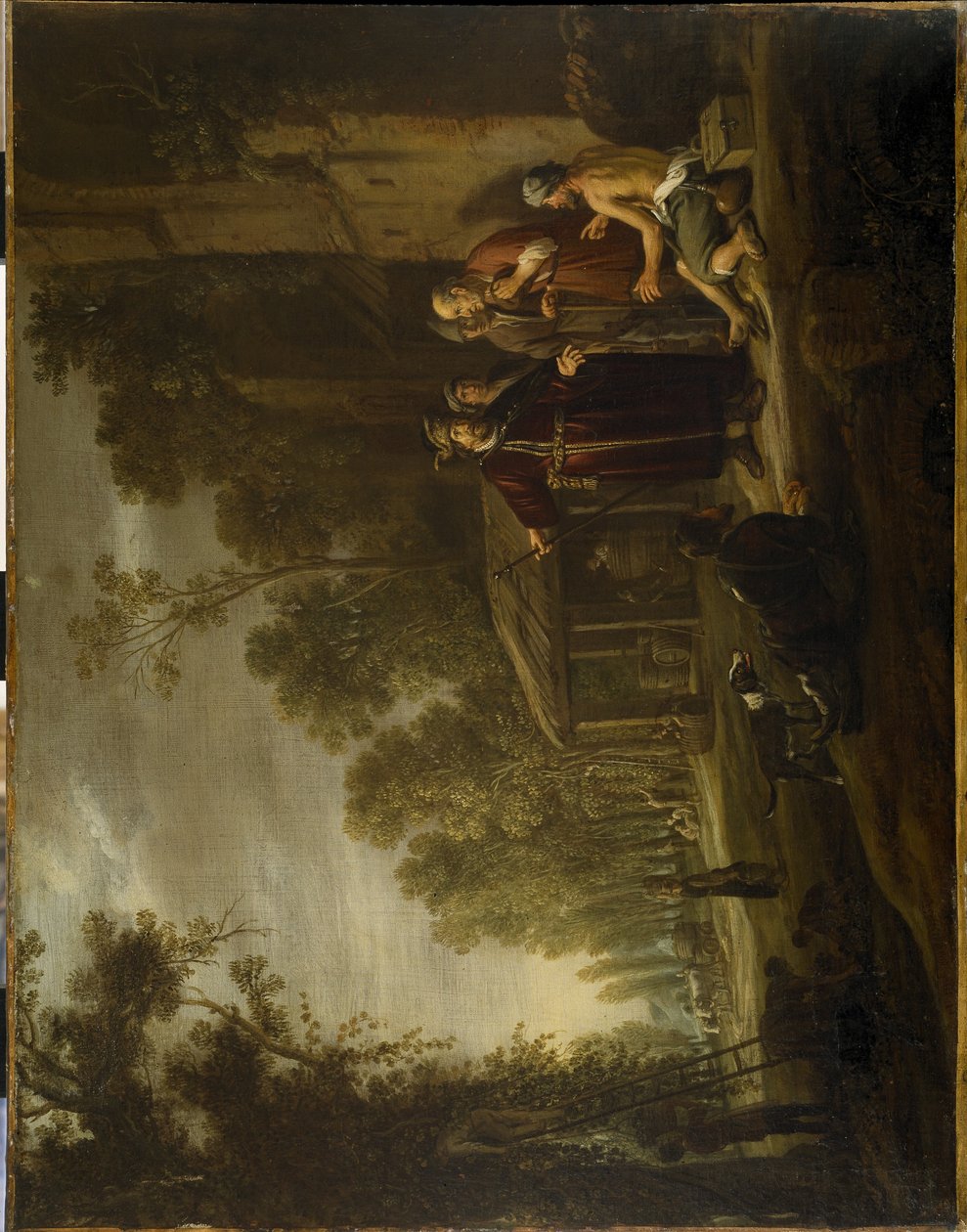 Vertaus viinitarhan työntekijöistä, n. 1637 (öljy kankaalle) tekijältä Nicolaes Cornelisz (c.1592 1655) Moeyaert
