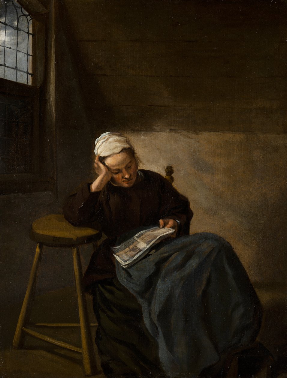 Girl Reading, n. 1660 tekijältä Nicolaes Hals