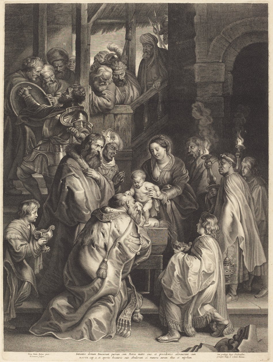 Maagien palvonta soihtuilla tekijältä Nicolaes Lauwers, after Sir Peter Paul Rubens