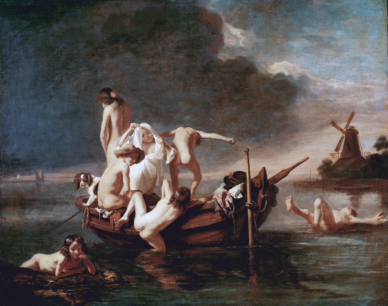 Uiminen (öljy kankaalle tekijältä Nicolaes Maes