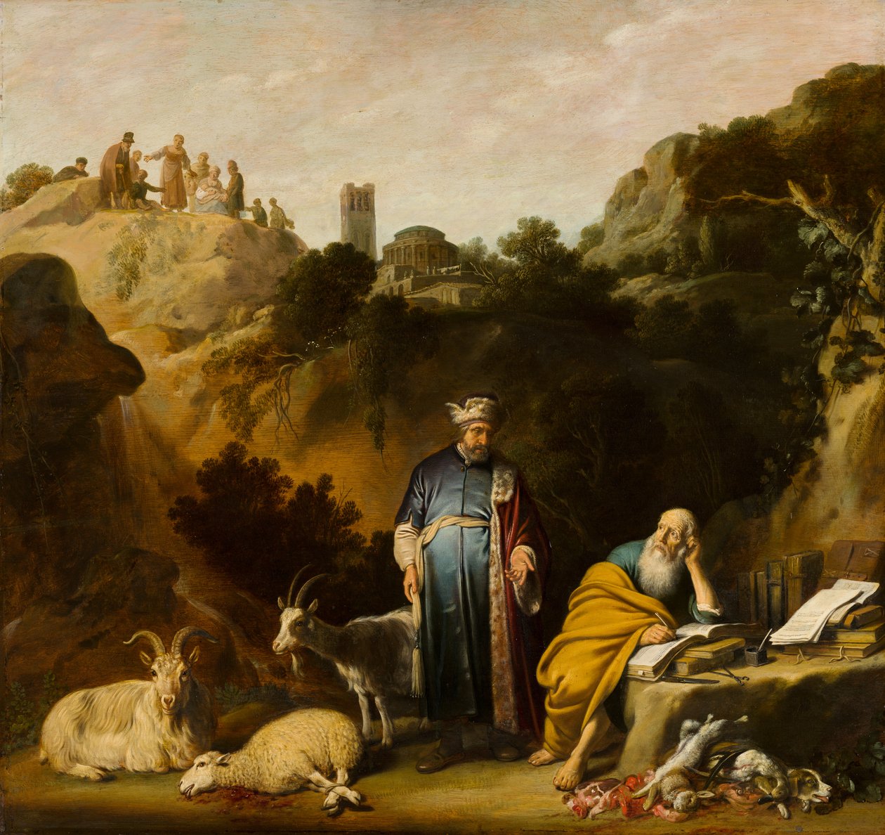 Hippokrates vierailee Demokrituksella, 1636 tekijältä Nicolaes Cornelisz Moeyaert