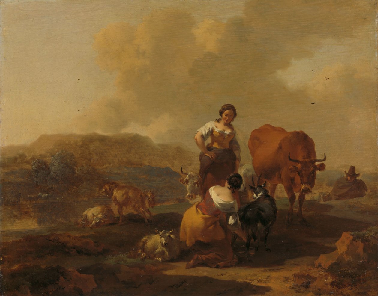 Italialainen maisema tekijältä Nicolaes Pietersz Berchem