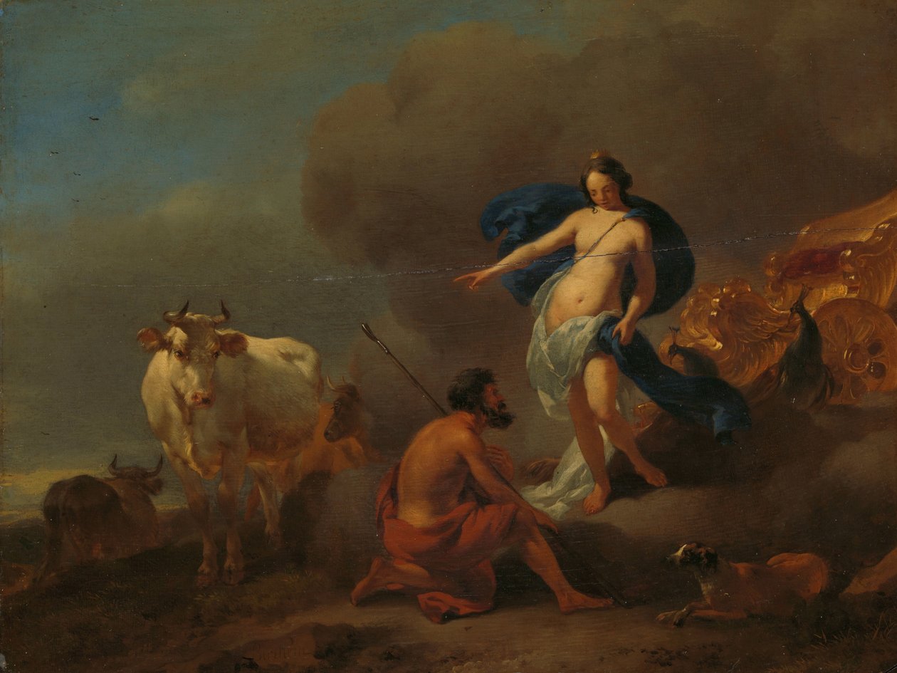 Juno käskee Argusin valvomaan Ioa tekijältä Nicolaes Pietersz Berchem
